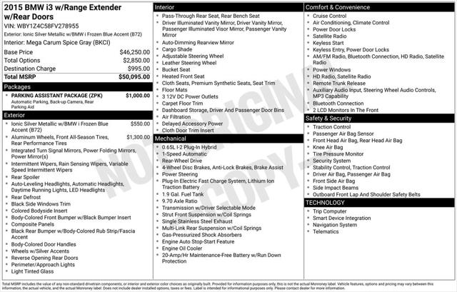 2015 BMW i3 Base w/Range Extender for sale in Auburn, WA