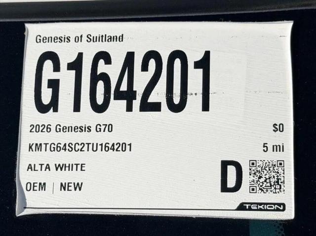 2026 Genesis G70 2.5T AWD