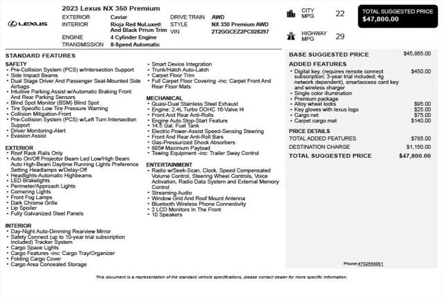 2023 Lexus NX 350 Premium