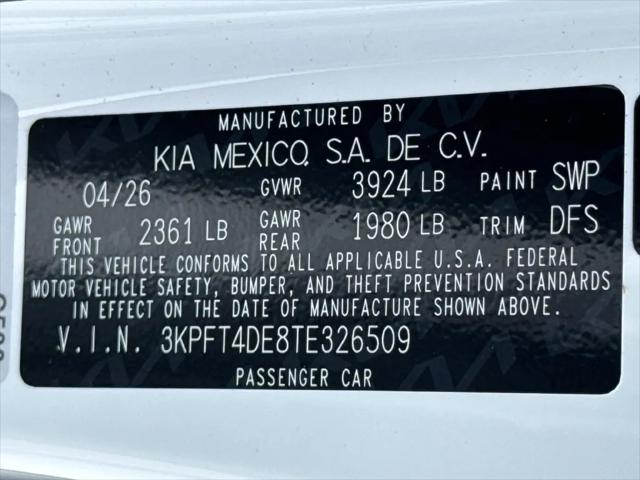 2026 Kia K4 LXS