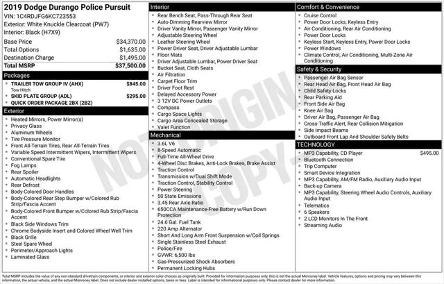 2019 Dodge Durango Pursuit AWD