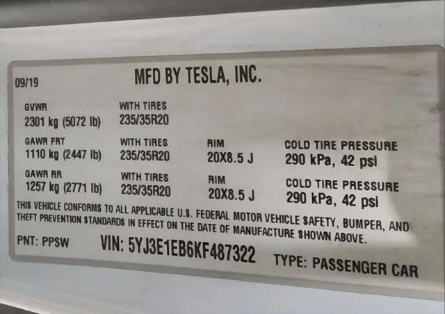 2019 Tesla Model 3 Long Range