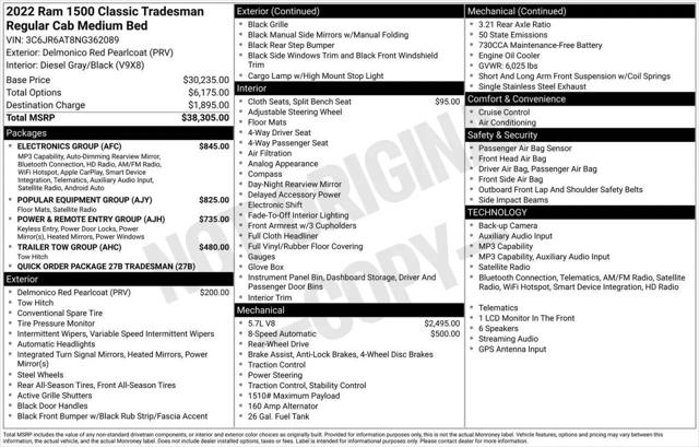 2022 Ram 1500 Classic Tradesman Regular Cab 4x2 6'4" Box for sale in Greensboro, NC