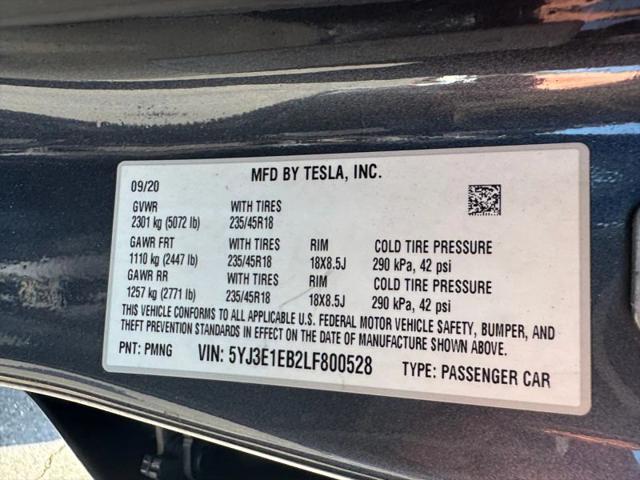 2020 Tesla Model 3 Long Range Dual Motor All-Wheel Drive