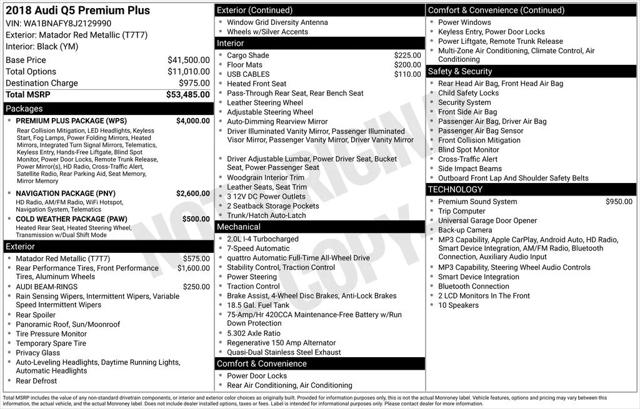 2018 Audi Q5 2.0T Premium for sale in Roanoke, VA