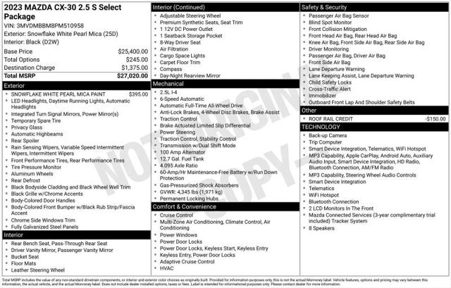 2023 Mazda CX-30 2.5 S Select for sale in Huntsville, AL