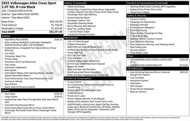 2025 Volkswagen Atlas Cross Sport 2.0T SEL R-Line Black for sale in Huntsville, AL