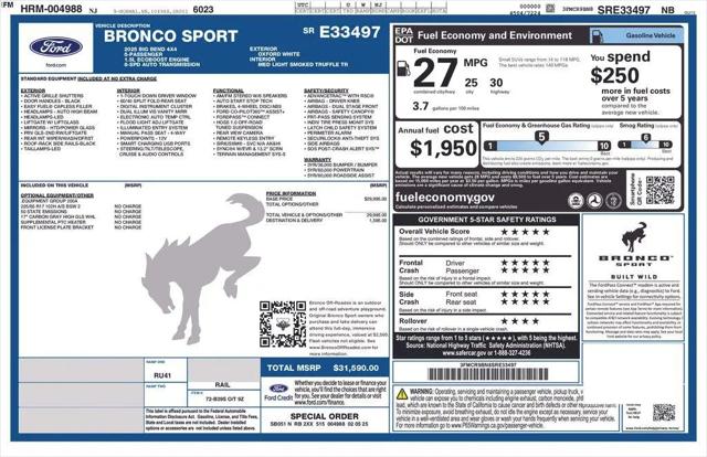 2025 Ford Bronco Sport Big Bend for sale in East Hartford, CT