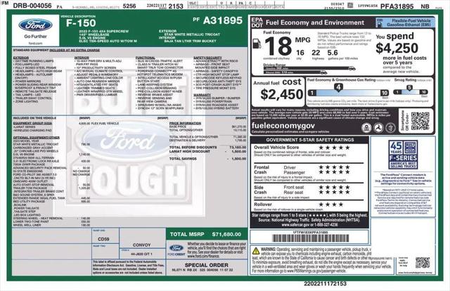 2023 Ford F-150 LARIAT for sale in New Castle, PA