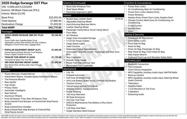 2020 Dodge Durango SXT Plus AWD