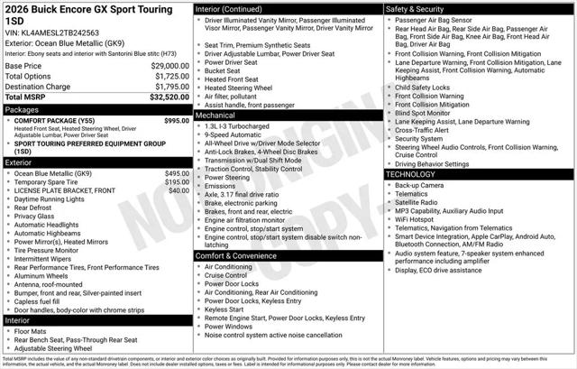2026 Buick Encore GX Sport Touring AWD