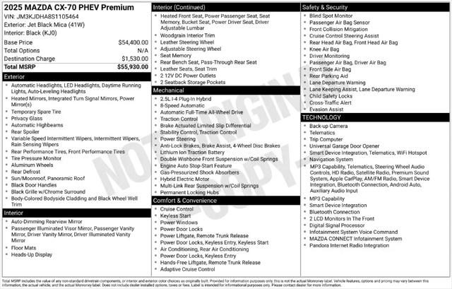 2025 Mazda CX-70 Premium Package