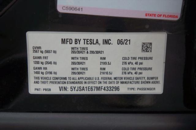 2021 Tesla Model S Plaid Tri Motor All-Wheel Drive