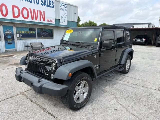2018 Jeep Wrangler JK Unlimited Sport S 4x4 for sale in Fort Worth, TX