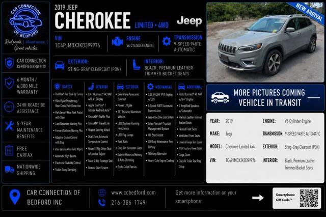 2019 Jeep Cherokee Limited 4x4 for sale in Bedford, OH