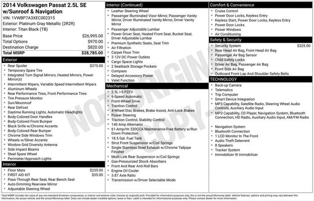 2014 Volkswagen Passat 2.5L SE for sale in Tinley Park, IL