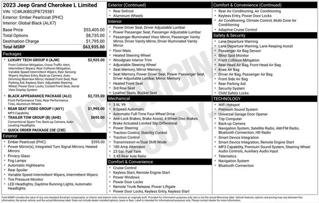 2023 Jeep Grand Cherokee L Limited 4x4 2023 Jeep Grand Cherokee L Limited 4x4