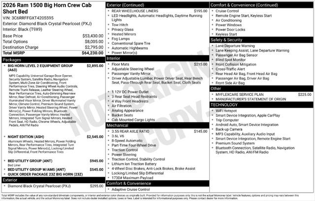 2026 Ram 1500 Big Horn Crew Cab 4x4 57 Box