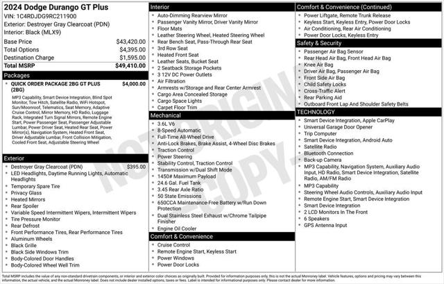 2024 Dodge Durango GT Plus AWD