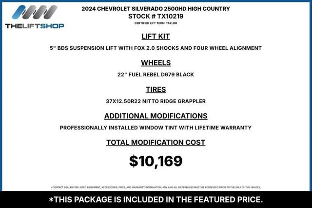 2024 Chevrolet Silverado 2500HD 4WD Crew Cab Standard Bed High Country for sale in Lubbock, TX