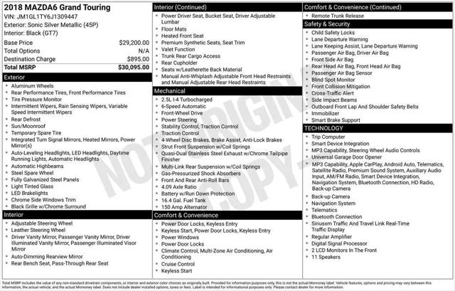 2018 Mazda Mazda6 Grand Touring for sale in Kent, WA
