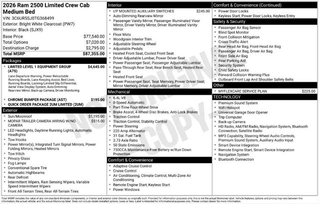2026 Ram 2500 Limited Crew Cab 4x4 64 Box