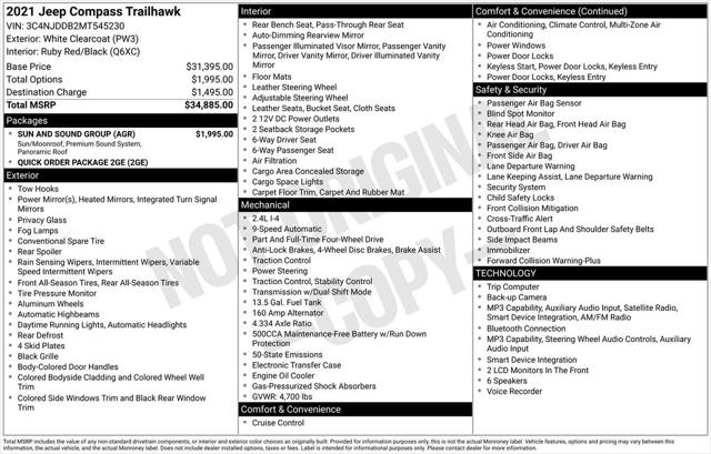 2021 Jeep Compass Trailhawk 4x4