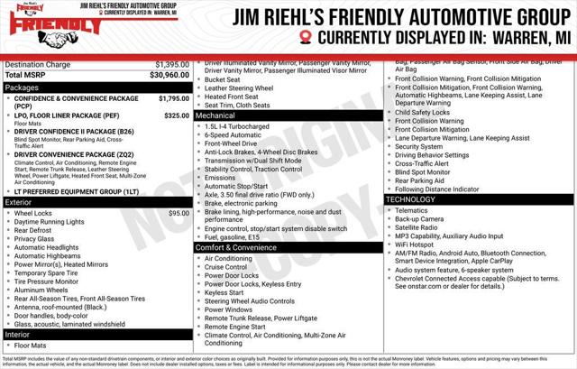 2022 Chevrolet Equinox FWD LT for sale in Warren, MI