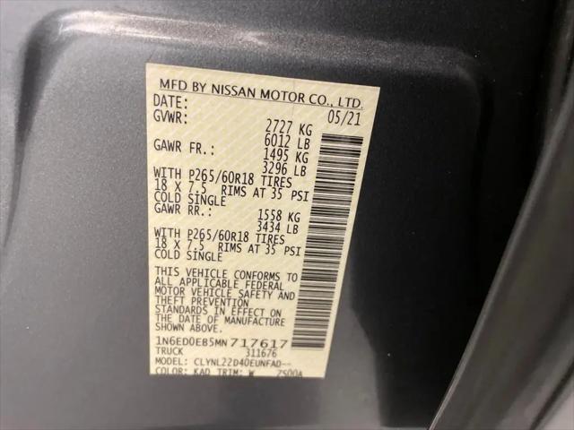 2021 Nissan Frontier Crew Cab SV 4x4