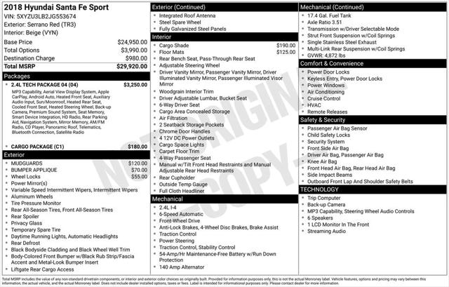 2018 Hyundai Santa Fe Sport 2.4L 2018 Hyundai Santa Fe Sport 2.4L