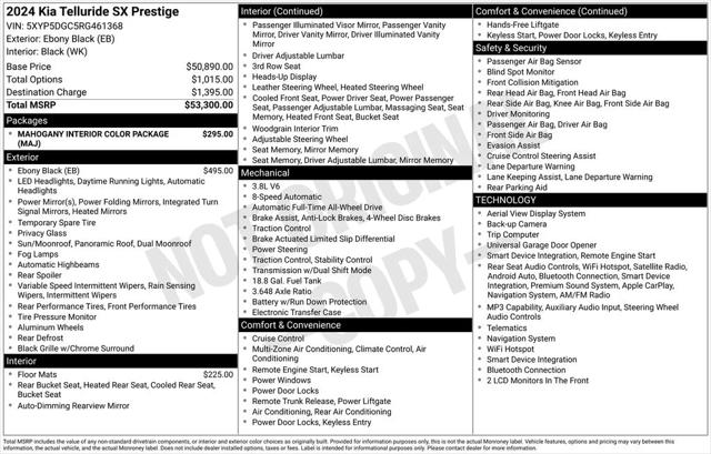 2024 Kia Telluride SX Prestige 2024 Kia Telluride SX Prestige