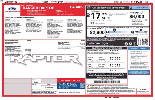 2026 Ford Ranger Raptor for sale in Plainville, CT
