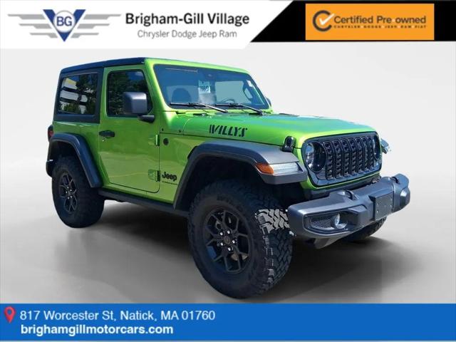 2025 Jeep Wrangler 2-Door Willys 4x4 for sale in Natick, MA