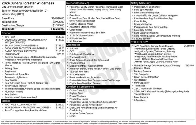 2024 Subaru Forester Wilderness for sale in Ozark, MO