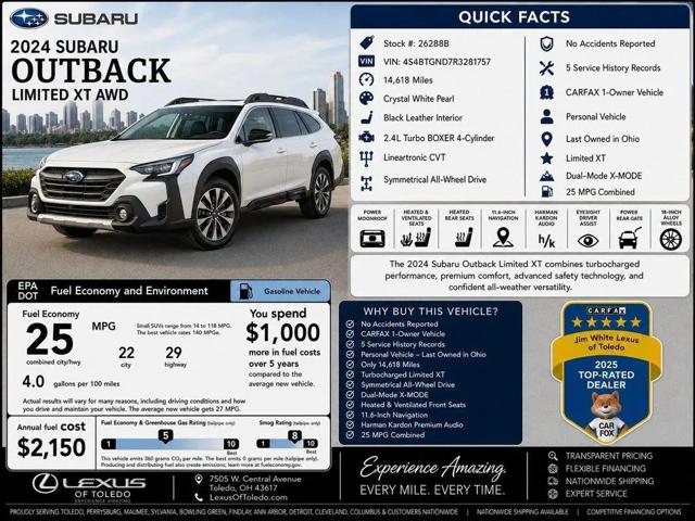2024 Subaru Outback Limited XT for sale in Toledo, OH
