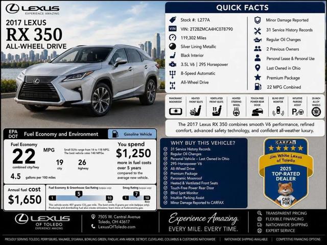 2017 Lexus RX 350 Base for sale in Toledo, OH