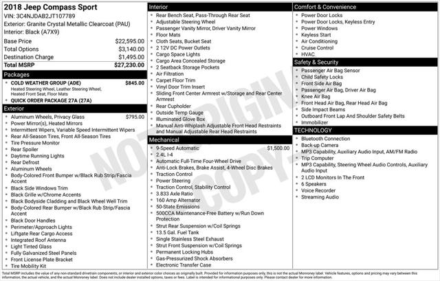 2018 Jeep Compass Sport 4x4