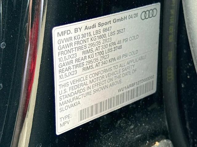 2026 Audi RS Q8 performance quattro tiptronic