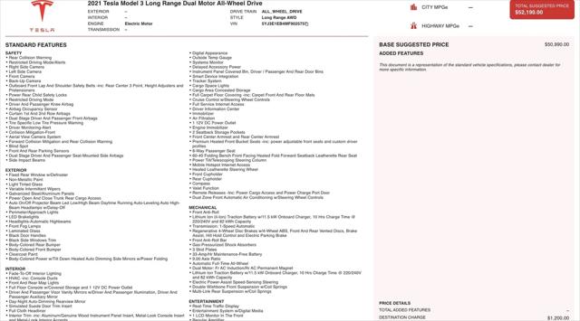 2021 Tesla Model 3 Long Range Dual Motor All-Wheel Drive