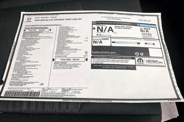 2027 Ram 2500 Black Express