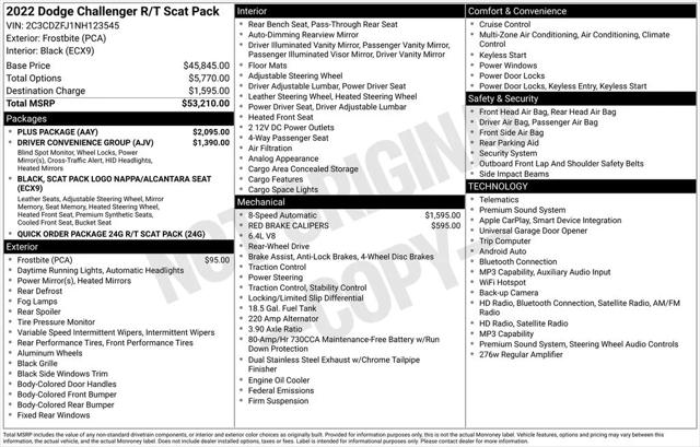 2022 Dodge Challenger R/T Scat Pack 2022 Dodge Challenger R/T Scat Pack