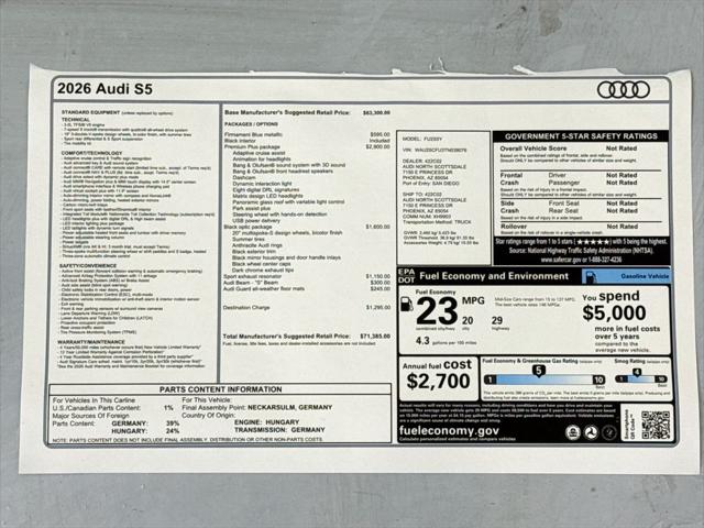 2026 Audi S5 Premium Plus TFSI quattro S tronic