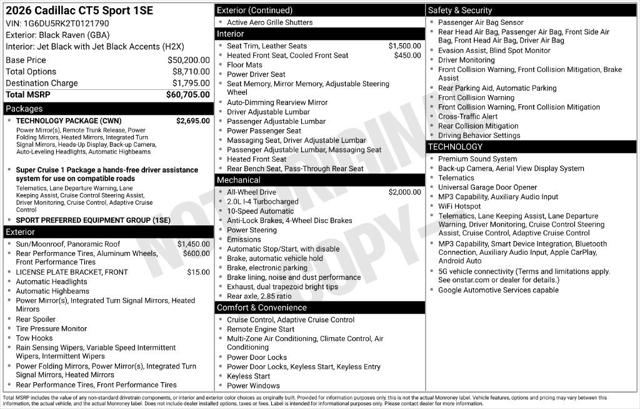 2026 Cadillac CT5 Sport RWD for sale in Olympia, WA