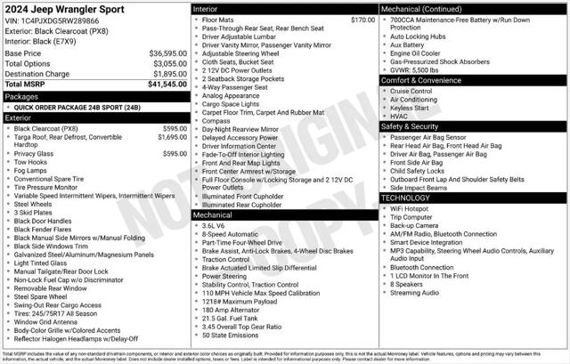 2024 Jeep Wrangler 4-Door Sport 4x4 for sale in Gurnee, IL