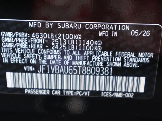 2026 Subaru WRX GT
