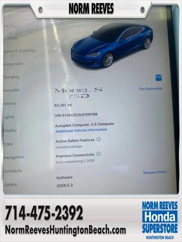 2018 Tesla Model S 75D for sale in Huntington Beach, CA
