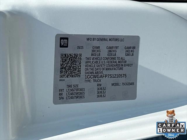 2025 Chevrolet Express Cargo Van RWD 2500 Regular Wheelbase WT