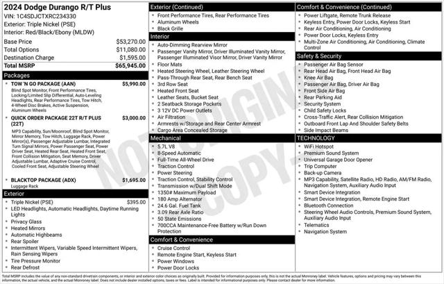 2024 Dodge Durango R/T Plus AWD
