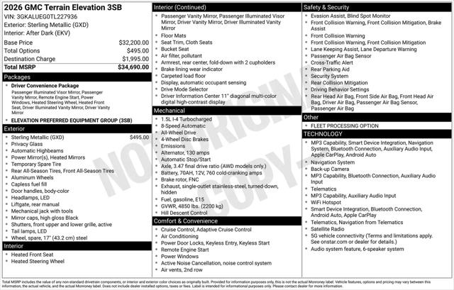 2026 GMC Terrain AWD Elevation for sale in Manvel, TX