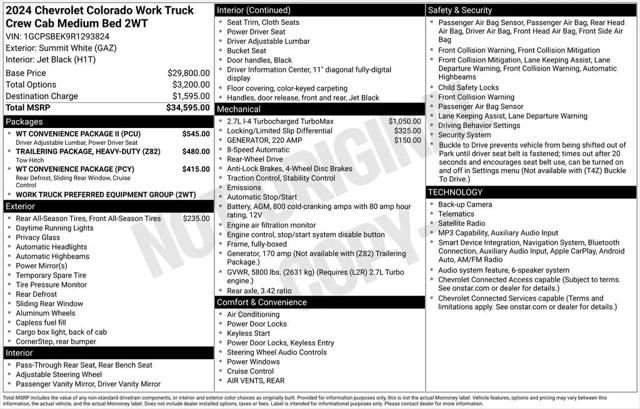 2024 Chevrolet Colorado 2WD WT for sale in Tinley Park, IL